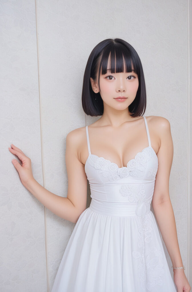 ぱっつん黒髪ボブ