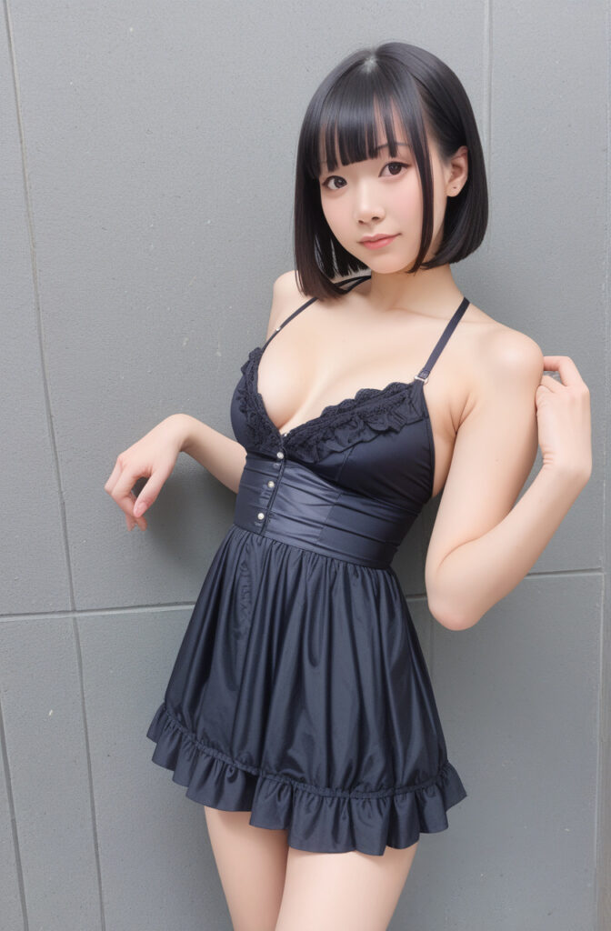 ぱっつん黒髪ボブ