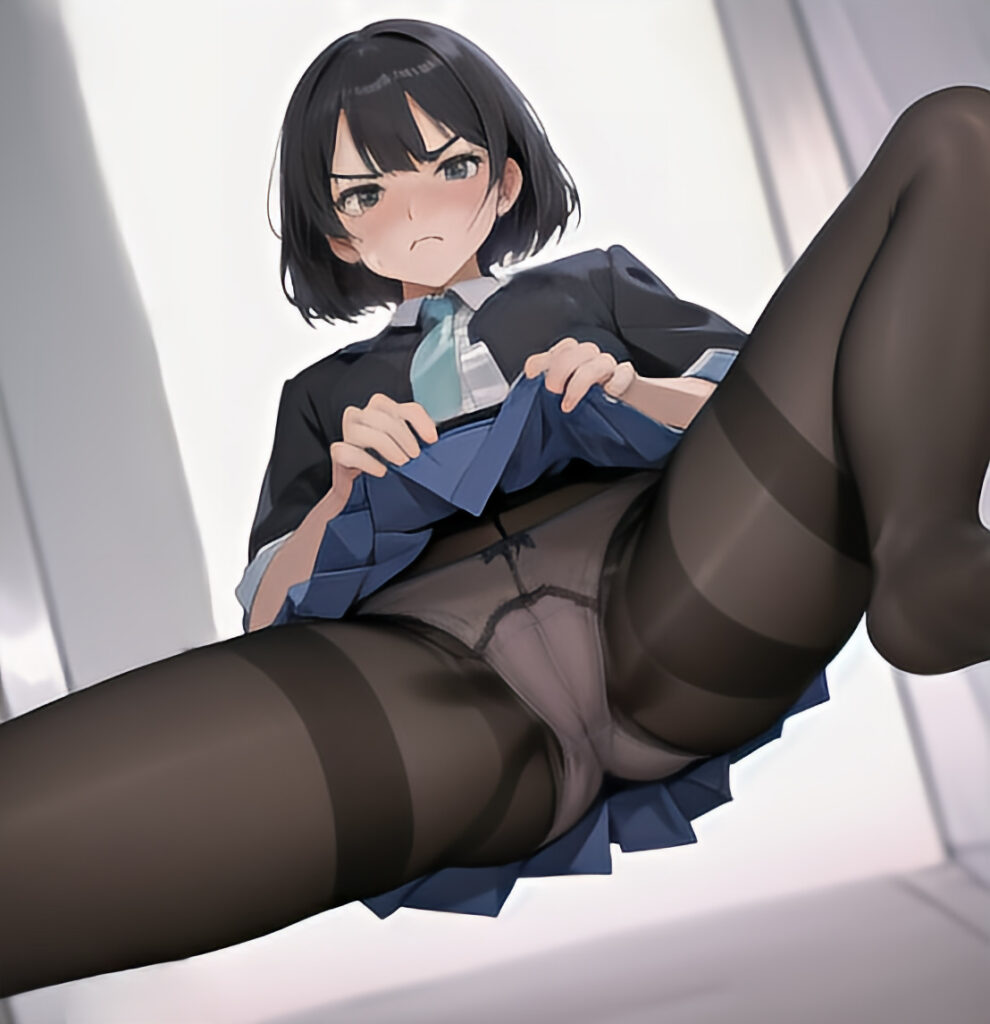 蒸れた黒タイツエロJK