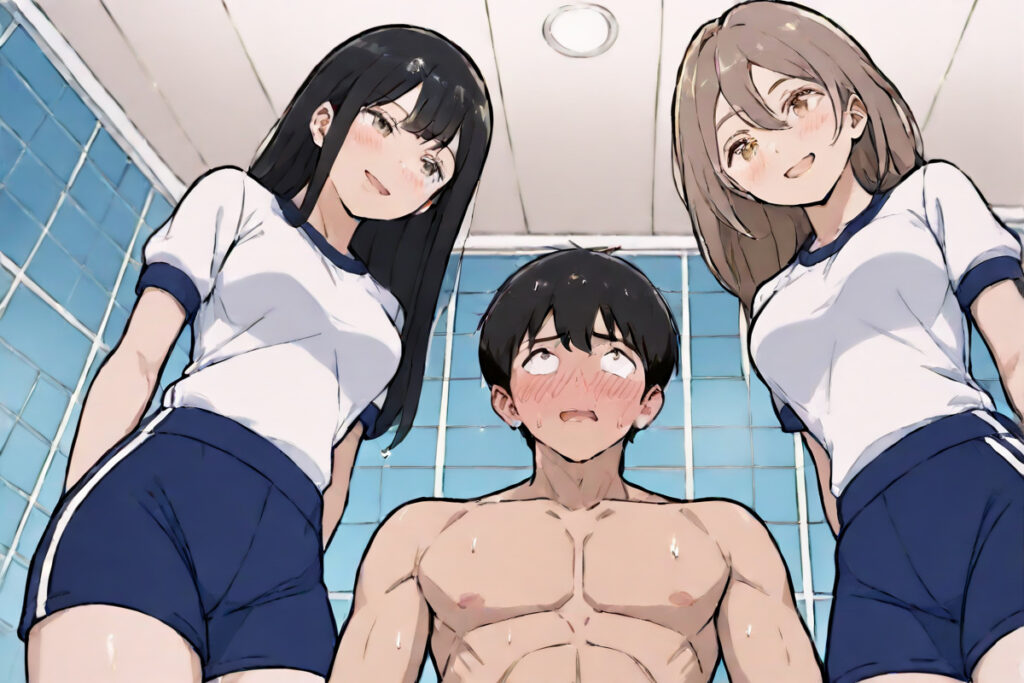 cfnm先輩に脱がされてシコらされる男子