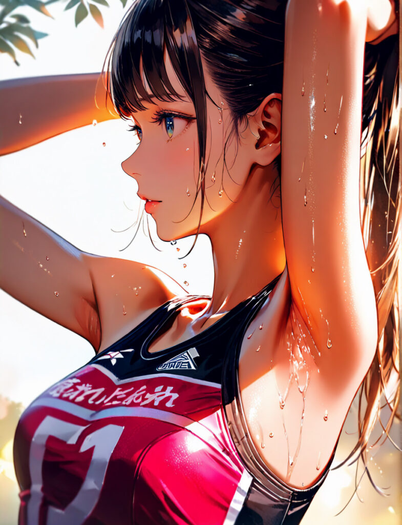 アスリートの腋汗