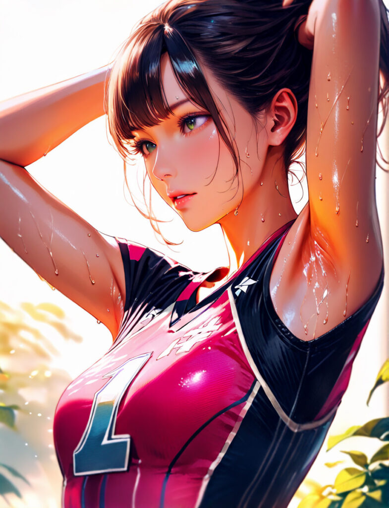 アスリートの腋汗