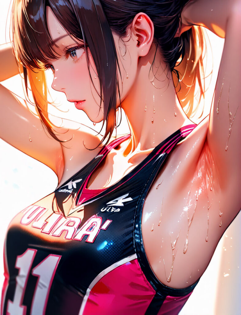 アスリートの腋汗