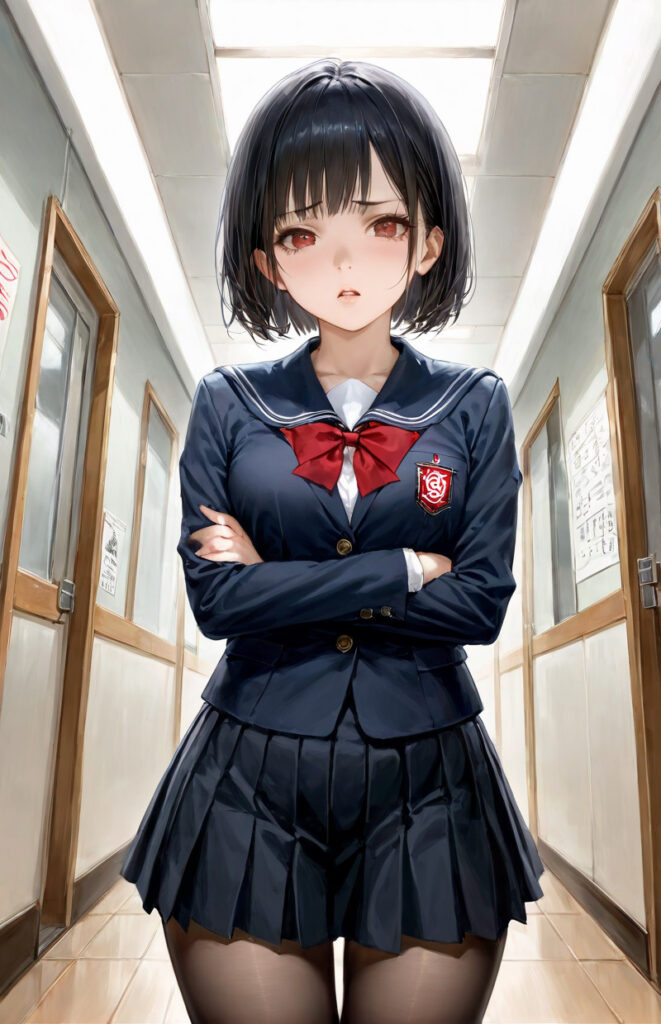 嫌顔パンチラ制服JK