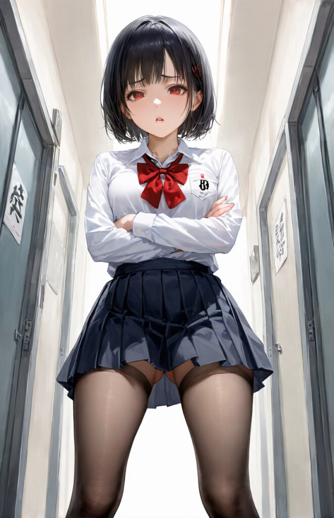 嫌顔パンチラ制服JK