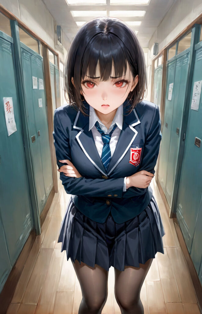 嫌顔パンチラ制服JK