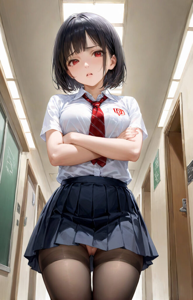 嫌顔パンチラ制服JK