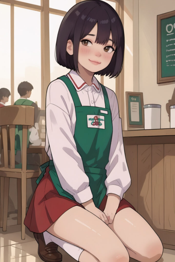 カフェ店員露出少女
