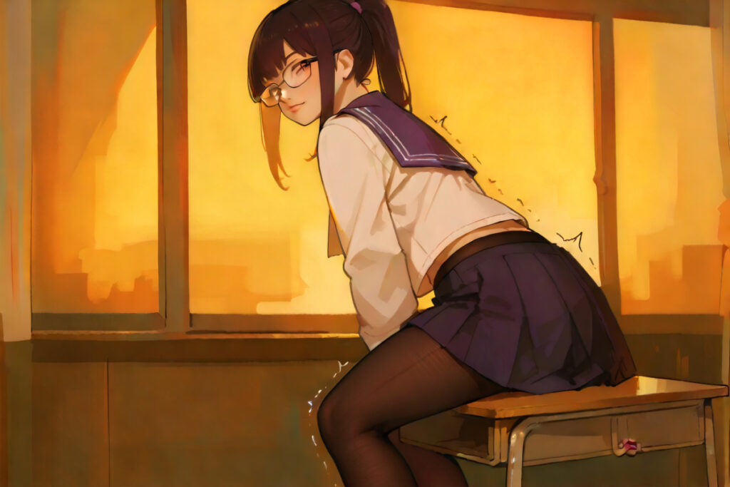 優等生JK角オナ