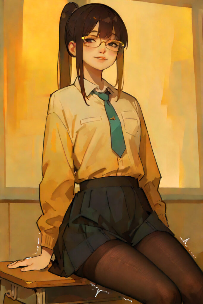 優等生JK角オナ