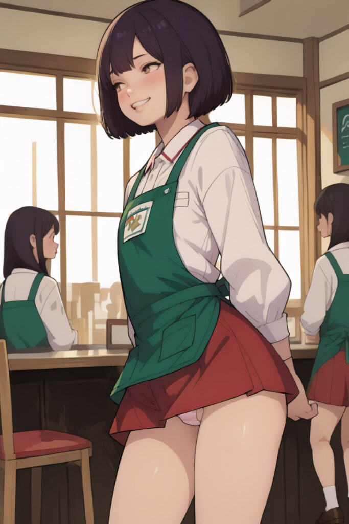 カフェ店員露出少女