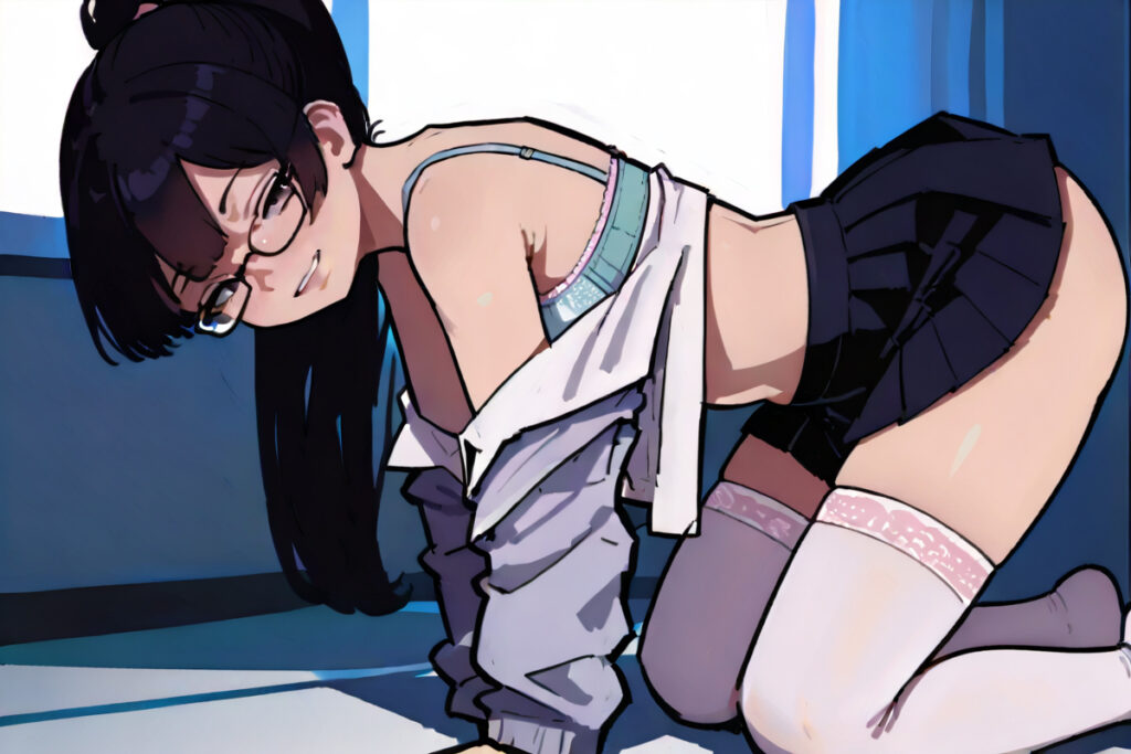 優等生JK角オナ