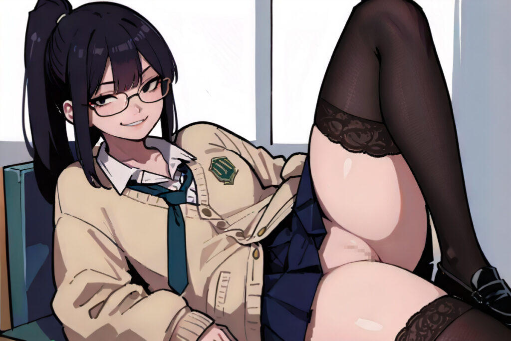 優等生JK角オナ