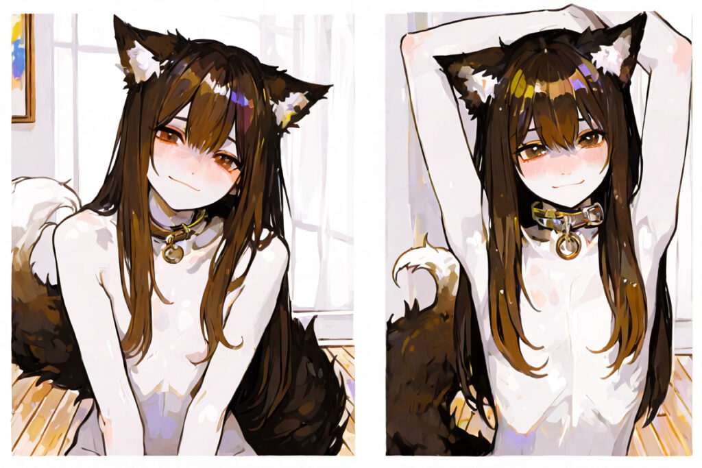 ペットとして飼われる少女