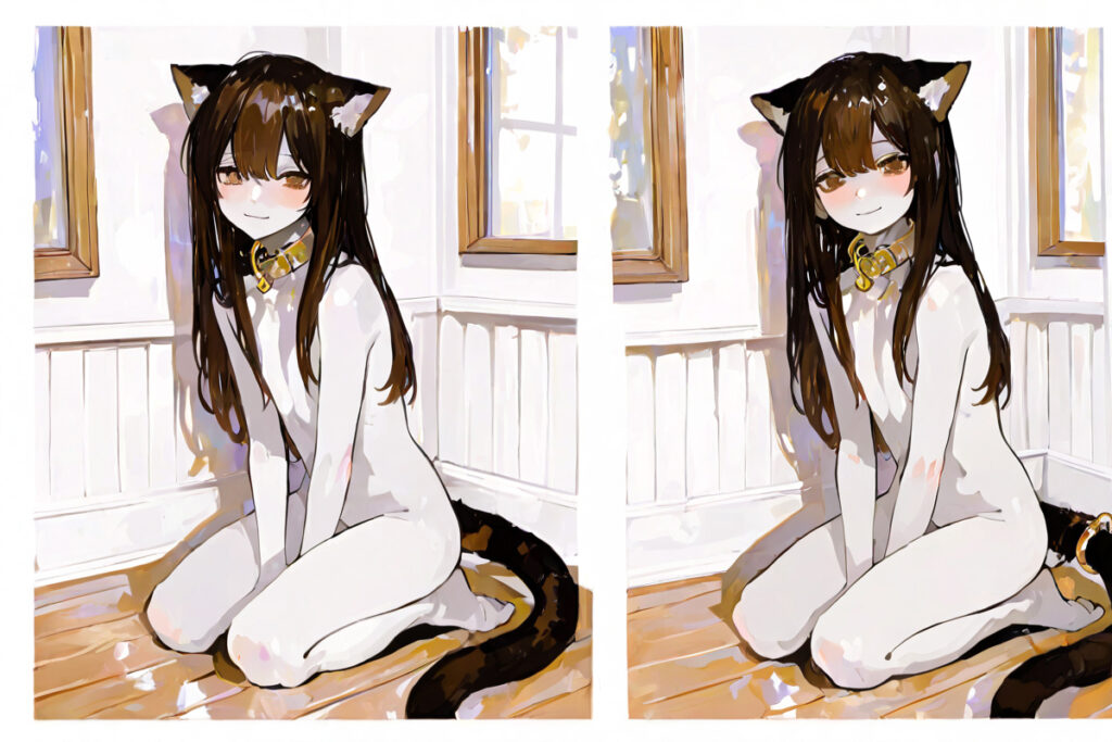 ペットとして飼われる少女