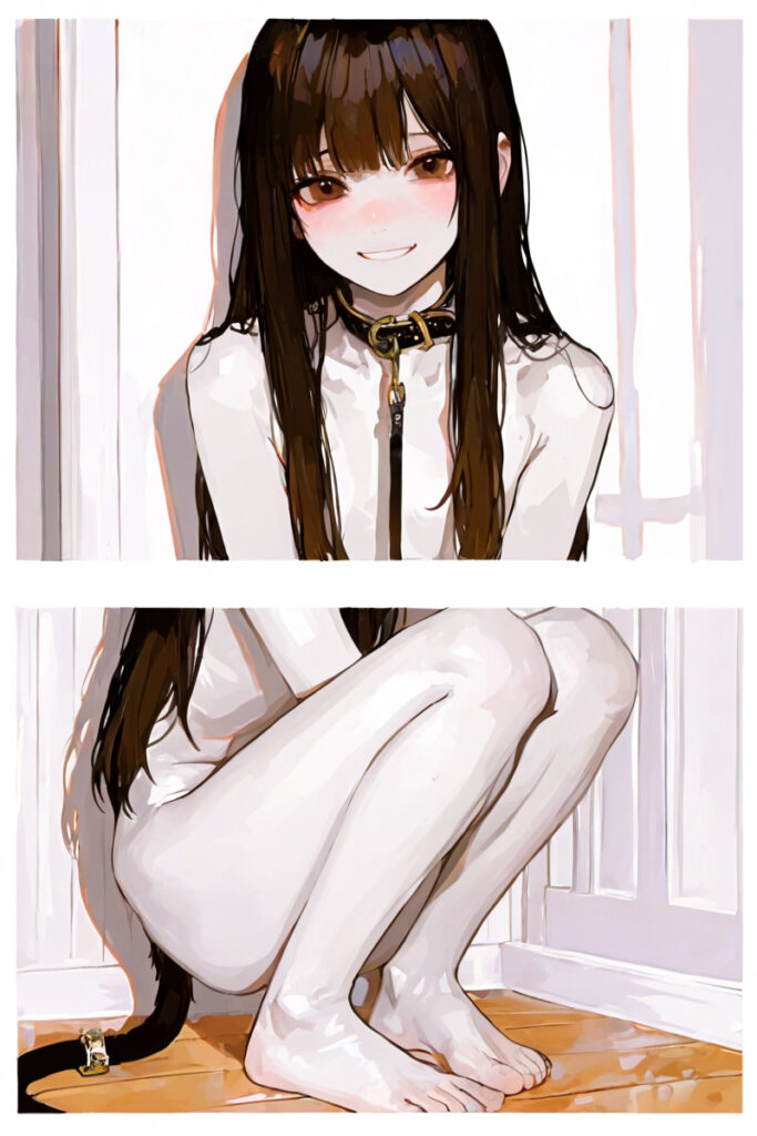 ペットとして飼われる少女