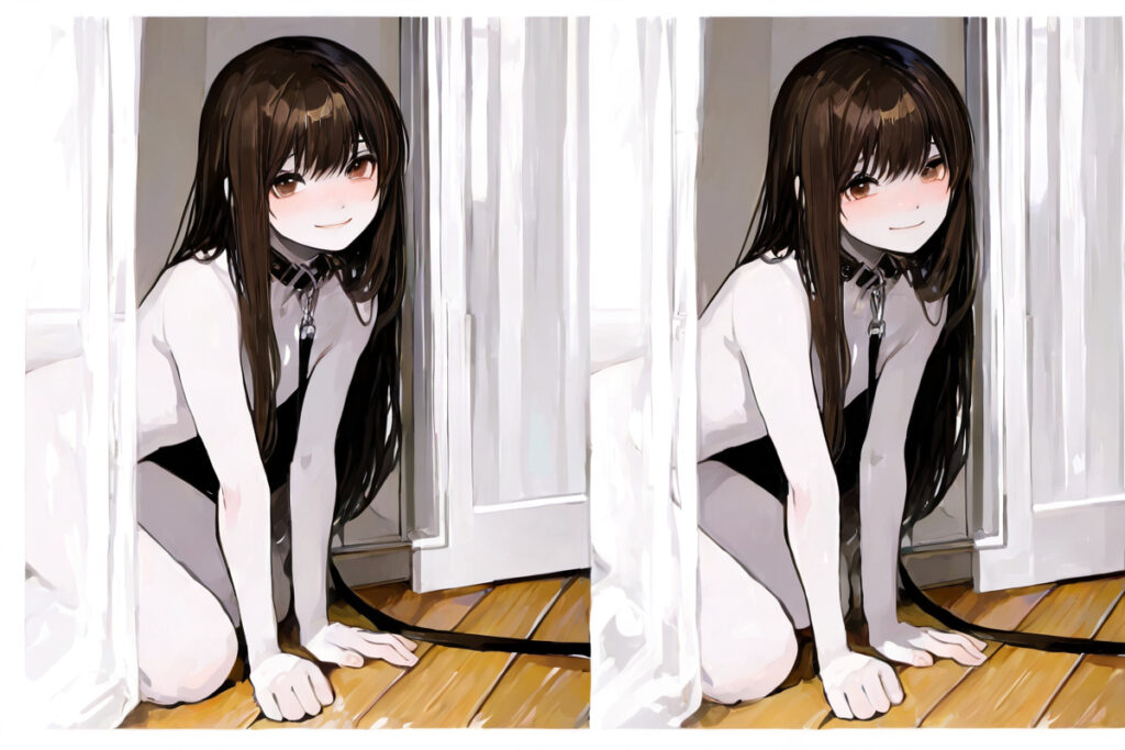 ペットとして飼われる少女