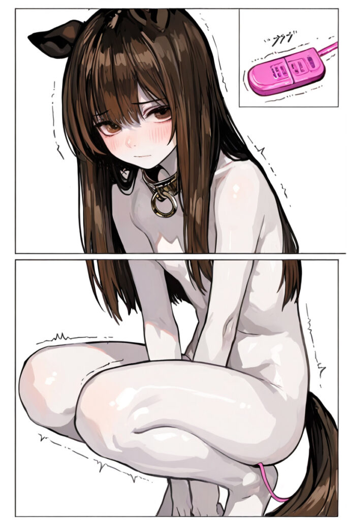 ペットとして飼われる少女