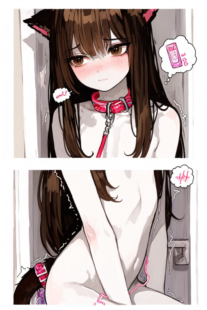 ペットとして飼われる少女