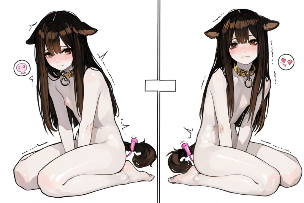 ペットとして飼われる少女