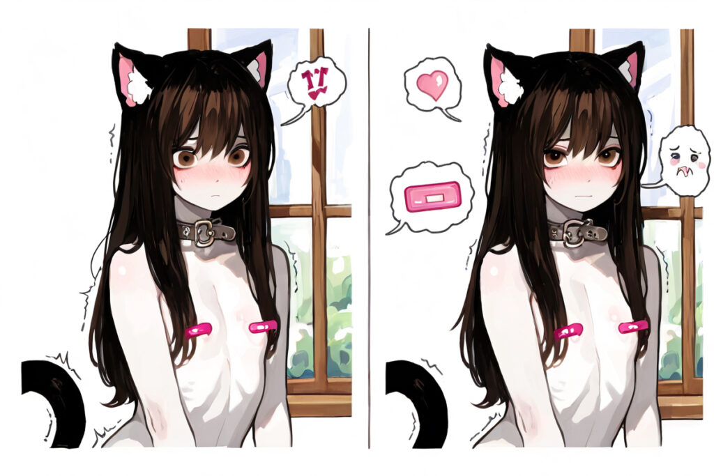 ペットとして飼われる少女