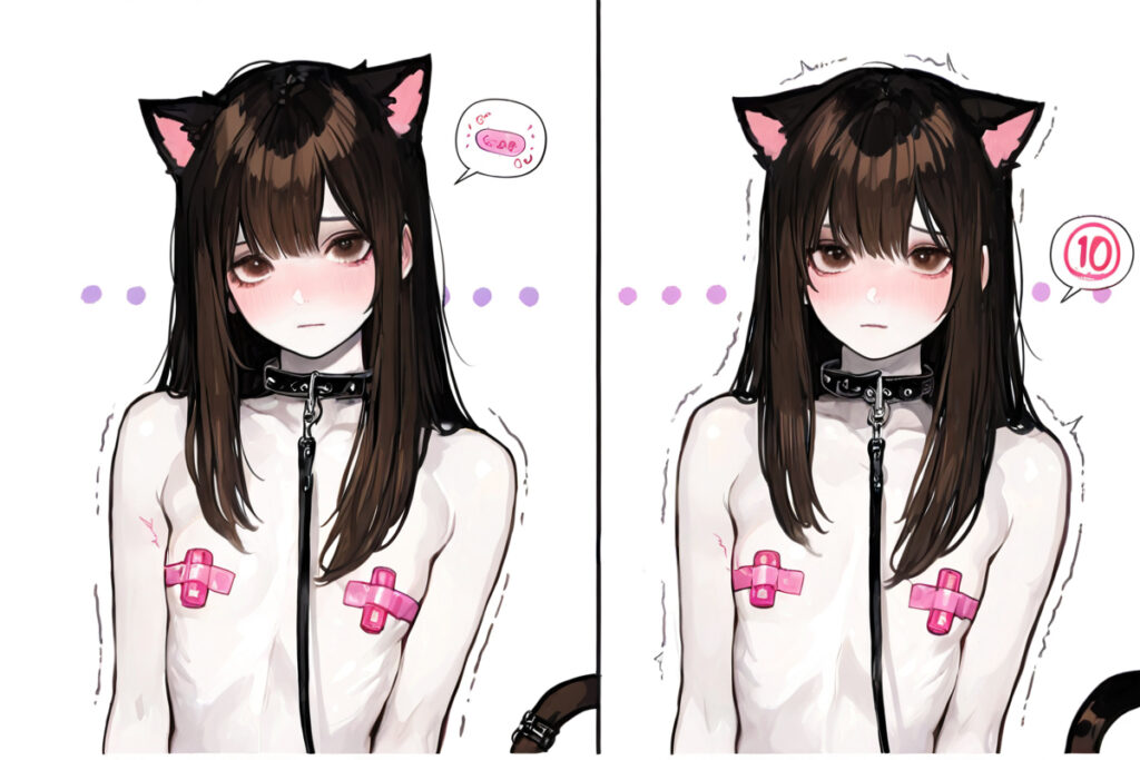 ペットとして飼われる少女